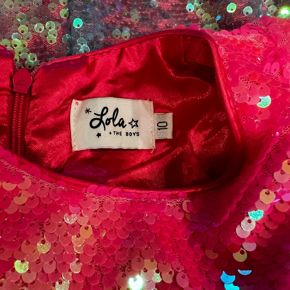 Lola Glittery Pink and Purple Kids Dance Costume - Picture 5 of 5